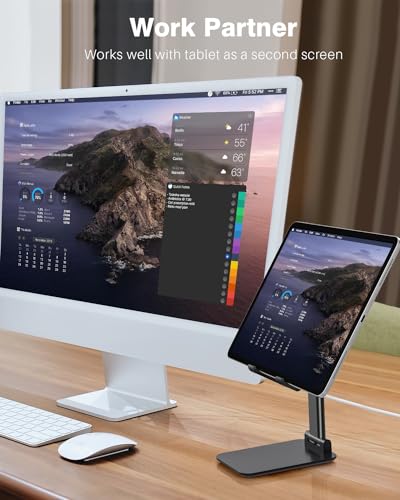 Anozer Tablet Stand Foldable & Adjustable,Portable Monitor Stand | Fit for iPad Holder Stand Compatible with iPad Pro 11, 12.9/for iPad 10.9; Surface Pro; Portable Monitor 4.7-15.6"