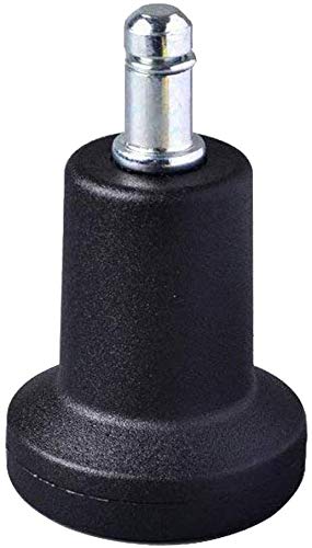 AAGUT High Profile Bell Glides 7/16" x 7/8", for Office Chair, 5 Pack | 750lbs Office Chair Wheel Stopper Replacement, Fixed Stationary Caster Wheel Glide, Matte Black Finish - size: High