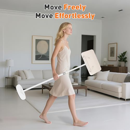 2-in-1 Floor Standing Book Stand, Foldable Book Holder for Reading with Page Clips, 19"–51" Height Adjustable, Sturdy Podium Stand for Reading, Bible, Laptop, Cookbooks, or Projector - size: (White)Higher with U-shaped