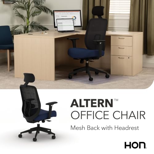 HON Altern Ergonomic Office Chair, Office Desk Computer Chair, Indigo - color: Indigo, style: Black Frame