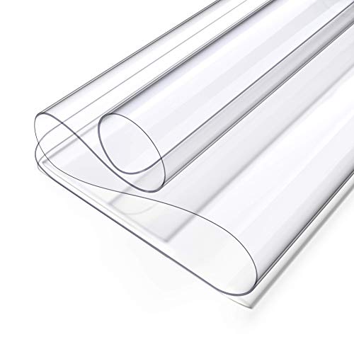 Oterri Clear Writing Desk Pad, 31.5’’x15.7” Heat Resistant Waterproof PVC Round Edge Durable Desk Protect Mat, Anti-Static Writing Mat Table Protector - size: 15.7" x 31.5"