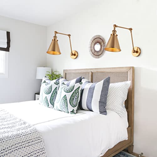 JONATHAN Y Rover 1-Light Wall Sconce 7", Brass Gold, Set of 2 - color: Brass Gold, size: Set of 2
