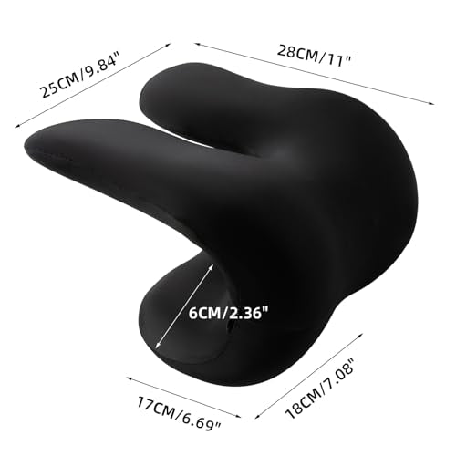 SheRest Office Chair Neck Pillow, Memory Foam Ergonomic Nap Pillow Office Chair Headrest Accessory, Neck Support Pillow Ideal for Office and Gaming, Black - color: Black