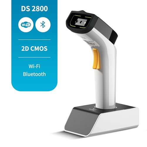 NETUM Wireless Wi-Fi Barcode Scanner Connect with TCP UDP Network Protocols | 1D 2D QR pdf417 Scan GunHands Free Automatic Sensing Bar Code Reader, Suitable for inventory, POS industry - DS2800 - size: Wi-Fi 2D