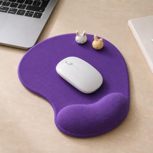 Office Mousepad with Gel Wrist Support - Ergonomic Gaming Desktop Mouse Pad Wrist Rest - Design Gamepad Mat Rubber Base for Laptop Computer -Silicone Non-Slip Special-Textured Surface (07Purple) - color: 07Purple