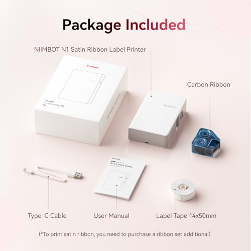 NIIMBOT N1 Ribbon & Tape Printer, Bluetooth Thermal Transfer Label Printer
