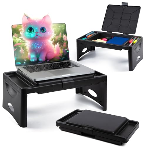 Loddie Doddie Lap Desk, Folding Desk, Bed Table, Black, 9.75"x12" - color: Black
