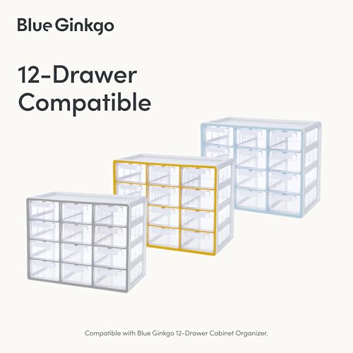 Blue Ginkgo 12-Drawer Cabinet Dividers, 12-Pack - color: Clear, size: 12 Drawer