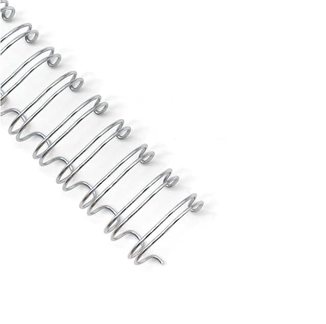 Premium Double Loop Binding Wires, 3:1 Pitch, 32-Loop, 11 Inch Length, Black, for Letter Size Sheets (Silver, 1/2" - 50PK) - color: Silver, size: 1/2" - 50PK
