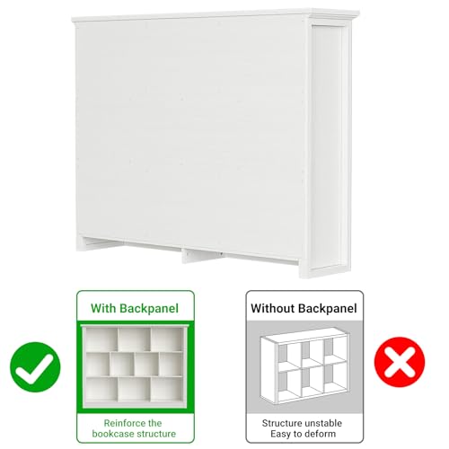 Unikito Cube Storage Shelf, Open Cube Bookshelf with Base, Warm White - color: Warm White, size: 10 Cube (50"W x 38.7"H)