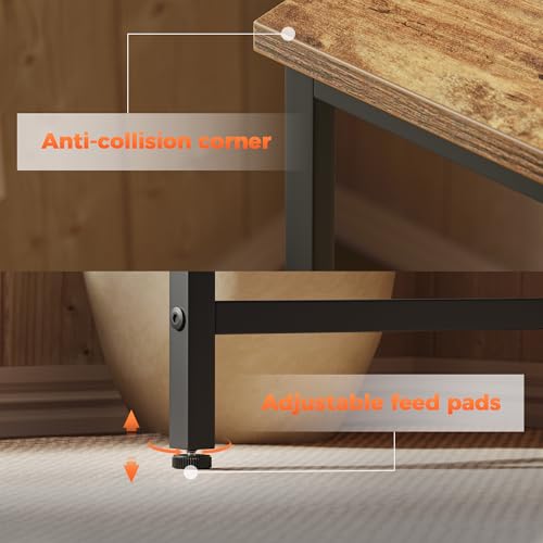 Mericonia 48x24 Inch Computer Desk, 0.6" Thick Small Office Table - color: Brown, size: 48",0.6"T