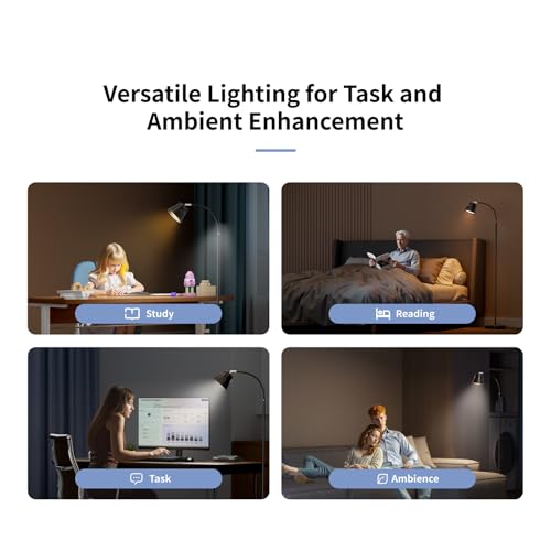 AXX Reading Floor Lamp with Remote for Task, Craft, Architect - color: Black