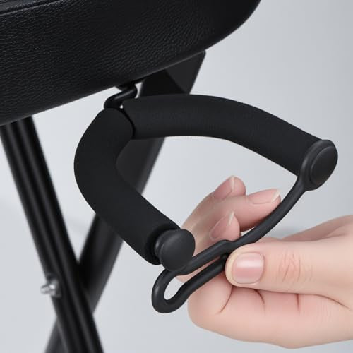 Guitar Seat with Stand, Guitar Stool with Padded Cushion, Collapsible Design, Heavy-Duty Ergonomic Backrest, Guitars Stool (Black) - color: Black-d