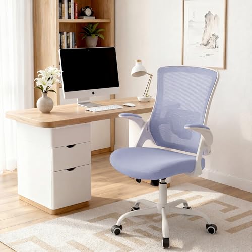 NEO CHAIR Office Desk Mesh Chair with Adjustable Ergonomic Lumbar, Purple - color: Purple, size: Without Headrest