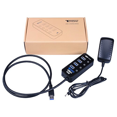 Tendak USB Hub with 4 USB 3.0 Data Ports + 1 USB Smart Charging Port
