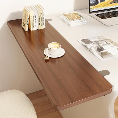 20 x 7.8 Inch Adjustable Ergonomic Clamp-On Desk Extender Tray, Brown - color: Brown