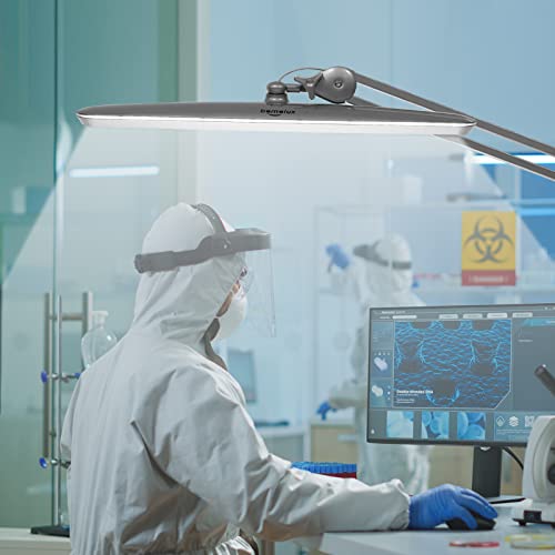 23-Inch LED Task Lamp with Clamp, 24W 2200LM, Silver - color: Silver