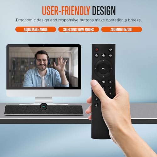 SQUATZ Ultra HD 4K Video Conferencing System with 5X Zoom, Wide-Angle Lens, Echo Cancellation, 8m Voice Pickup, 120° FOV - Perfect for Small Conference Rooms, Home Offices, and Remote Work