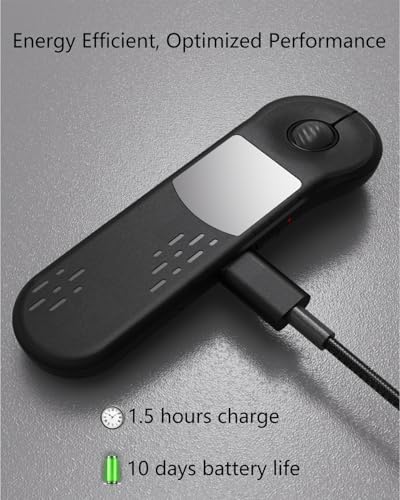 Air Mouse for PC/iOS/Android with Touchpad Bluetooth 2.4G Remote Control for PowerPoint/Keynote/Tiktok/Camera/Kindle App Rechargeable Wireless Presentation for PPT Pointer (Black) - color: Black