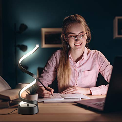 NUÜR Table Lamps for Living Room Set of 2, Black Dimmable LED Lamp, Small Bedside Lamps, Nightstand Lamp for Bedroom Office Home Living Room - color: Black 2 Pack