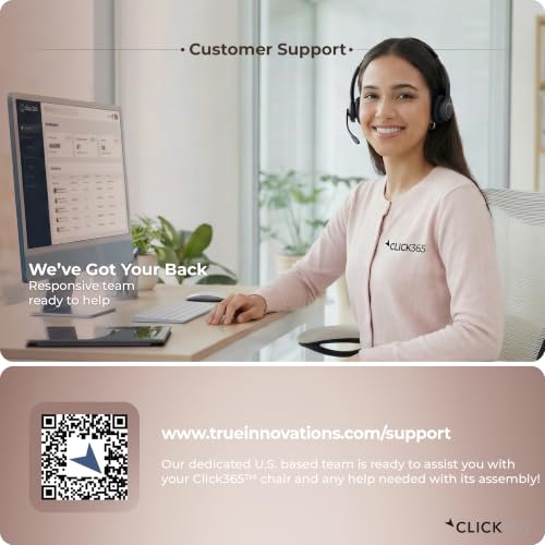 Click365 Ergonomic Office Chair with Lumbar Support, Mid-Back Mesh Chair - color: M110/White