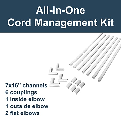 Legrand Wiremold Cordmate Paintable 108 Inch Cord Cover Kit White 17 Piece - style: C110 Sortable - 108 Inches