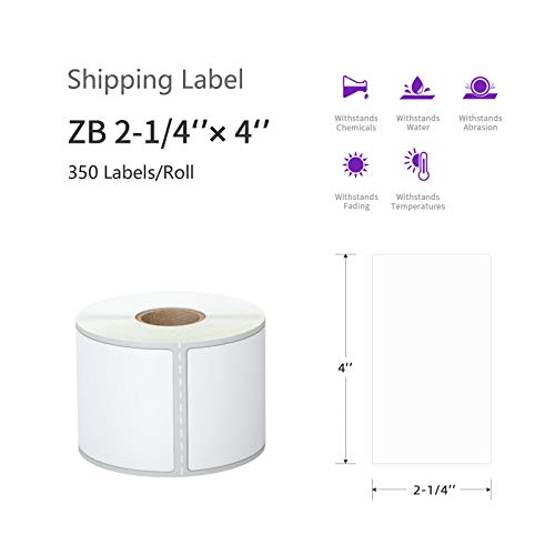 AveneMark 12 Rolls Direct Thermal Label 2.25" x 4" Shipping Labels for Mailing, Postage, Address, Perforated & Compatible with Zebra Desktop Printers & Rollo Desktop Label Printer (350 Labels/Roll) - size: 2.25" x 4"(12 Rolls-4200 Labels)