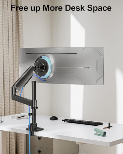 Heavy Duty Single Monitor Mount for Max 49" Ultrawide Screens - style: Ultrawide Desk Mount