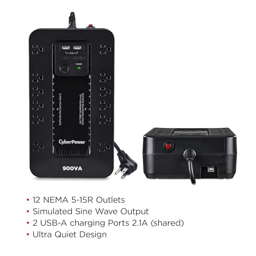 CyberPower ST900U Standby UPS Battery Backup and Surge Protector - size: 900VA, style: Compact