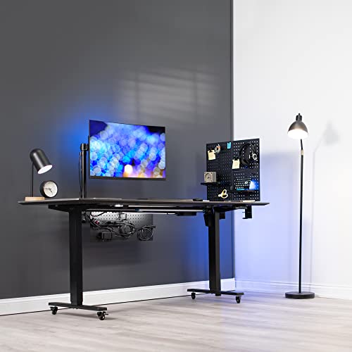 VIVO Clamp-on 12 x 20 in Desk Pegboard - color: Black, size: 12"