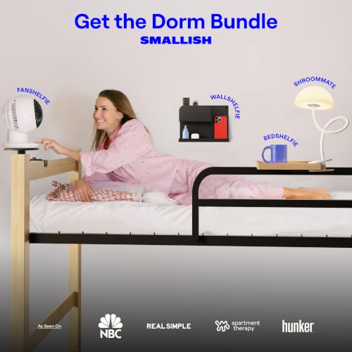 Shroommate Dorm Room Essential Clip On Bed Light for Dorm Room - Black - color: Black