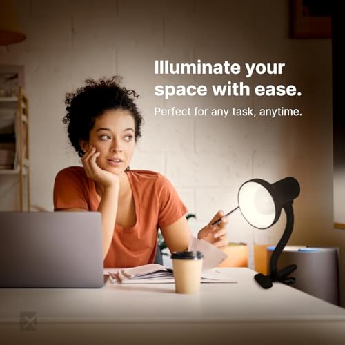Xtricity LED Clip on Desk Lamp with 360° Flexible Gooseneck (Black Finish) - color: Clamp Base (Black), size: 1 Pack