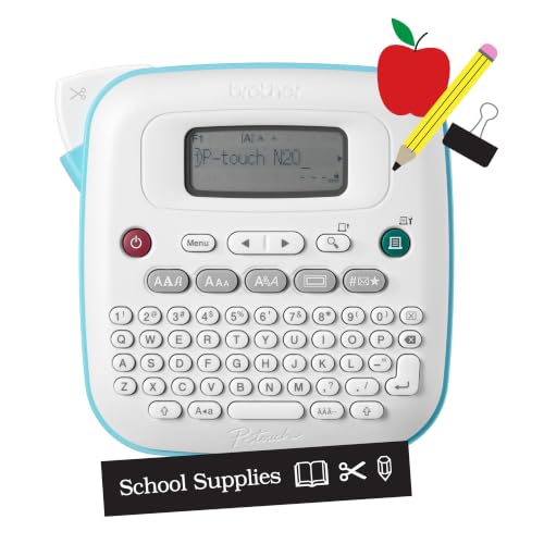 Brother P-Touch PT-N20 Personal Desktop Label Maker, Portable, Handheld and Prints, P-Touch Btag ~½” (12mm) Wide Color Personalized Label Tapes - size: Standard, style: PTN20 Desktop