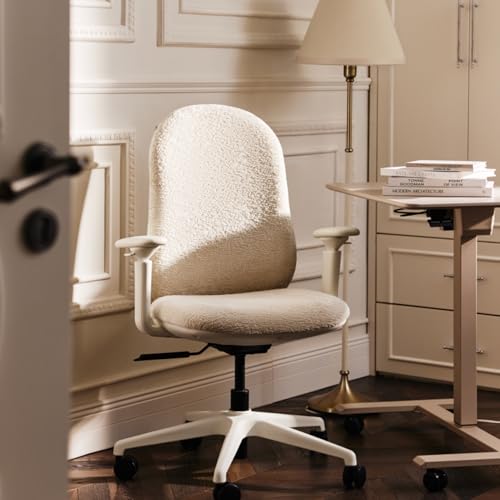 Mochi Chair Petite Ergonomic Chair — Comfortable Ergonomic Chair Designed Specifically for Women and Children, Height-Adjustable Chair is Suitable for Home, Office, and School environments (Cream)