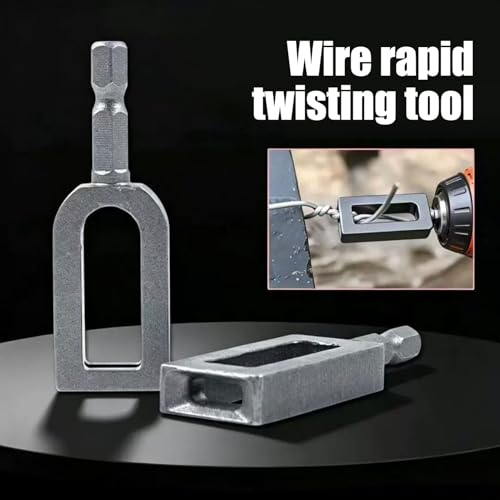 Electric Drill Wire Twister Tool Heavy Duty Metal Binding Machine 1/4 Hex Shank Compatible with Most Power Drills for Fencing Rebar Tying Construction DIY Projects Professional Grade C - size: C