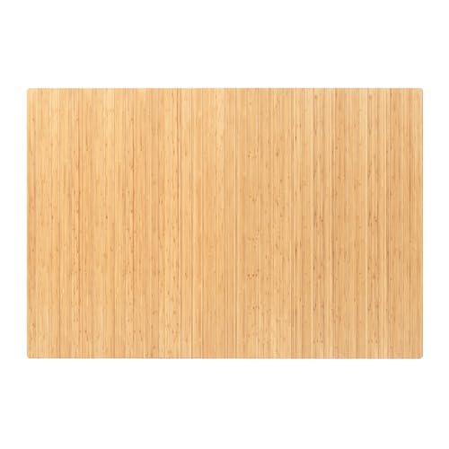 Anji Mountain 72" x 48" Bamboo Office Chair Mat for Carpet & Hardwood Floor - color: Natural, size: 72" x 48", style: Without Lip