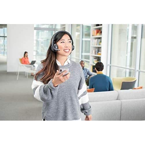 Logitech Zone Wireless Certified Microsoft Teams Bluetooth Headset | Active noise cancellation, Qi charging, Teams and Zoom certified, leatherette ear pads