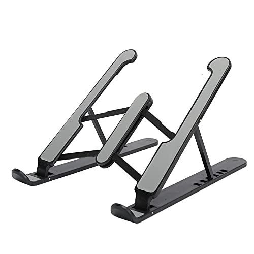 Sorandy Laptop Stands, Foldable Riser, Ergonomic Ventilated Cooling Computer Notebook Stand, Ideal for Heightening Frame (Black)