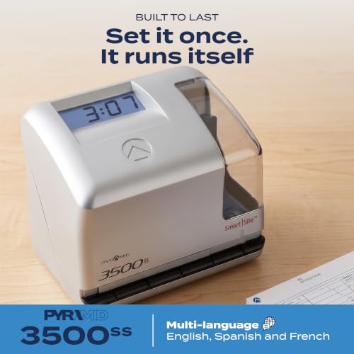 Pyramid Time Systems 3500SS Employee Punch Clock & Document Stamp