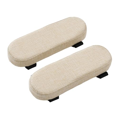 Office Chair Armrest Pad Elbow Cushion Thick Removable Cover Desk Chair Armrest Cushion Arm Padding for Recliners Sofa Home, Beige - color: Beige