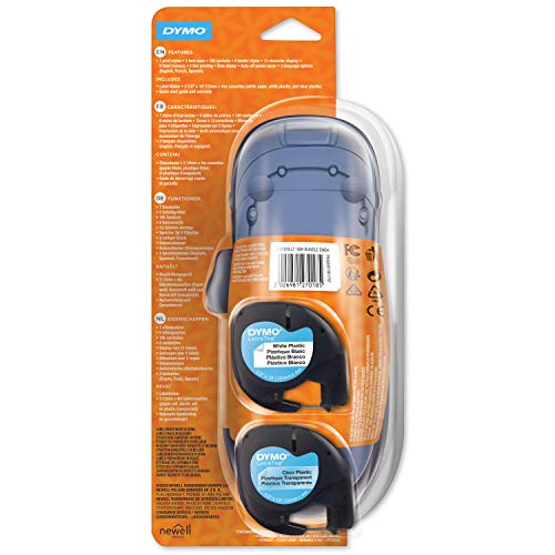 Dymo LetraTag LT-100H Label Maker Starter Kit | Handheld Label Maker Machine | with Plastic, Paper & Clear Label Tape | Ideal for Office or Home - style: LT 100H Exclusive Set