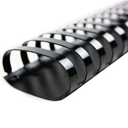 Plastic Comb Binding Spines, 1 1/2" Inch Diameter, Black, 290 Sheets, 100 Pack - 13112 - size: 1 1/2"