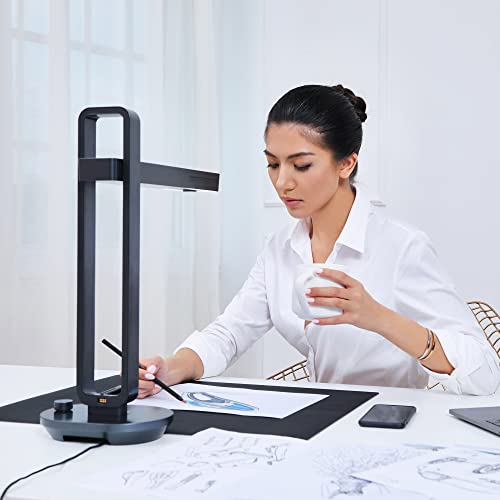 CZUR Aura Pro Portable Book Scanner, A3 Document Scanner | Auto-Flatten & Fingerprint Removal Technologies, Multi-Language OCR, 90° Foldable, for Mac & Windows
