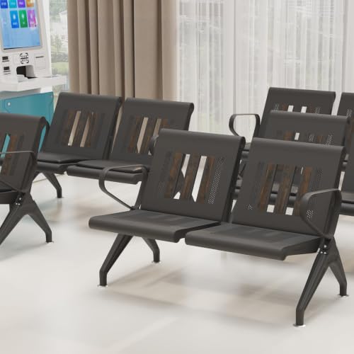 wonline Waiting Room Chair with Arms Steel Frame Reception Guest Chair - size: 1 Seat