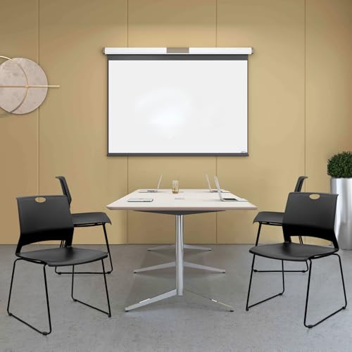 KLASIKA Stackable Guest Reception Chairs, Stacking Office Chair with Ergonomic Lumbar Support & Metal Legs, Plastic Desk Chairs for Conference School Church Waiting Meeting Break Room Set of 12, Black - color: Bella_black, size: 12 Pack