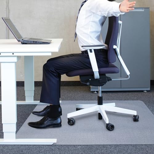 AiBOB Chair Mat for Low Pile Carpet Floors, Flat Without Curling, 36 X 48 in, Office Carpeted Floor Mats for Computer Chairs Desk - color: Clear, size: 36'' X 48'' rectangle