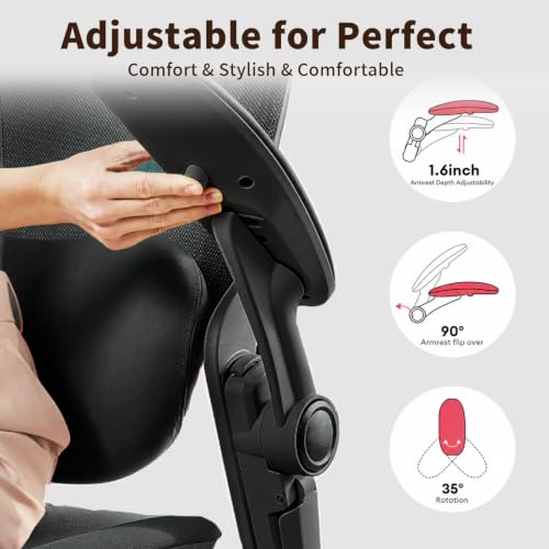 MUSSO E80 Muse Petite Ergonomic Office Chair for Women & Small Frames Black - color: Black