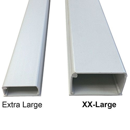 Electriduct XX-Large Latching Cable Raceway - 3" x 2" Channel Size - 2 Sticks - 3 Feet (6 Feet Total) - White - color: White - 2 Pack, size: 36" Stick