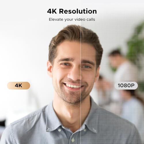 UGREEN 4K@30fps Webcam for PC Ultra HD Web Camera with Noise-canceling Mics