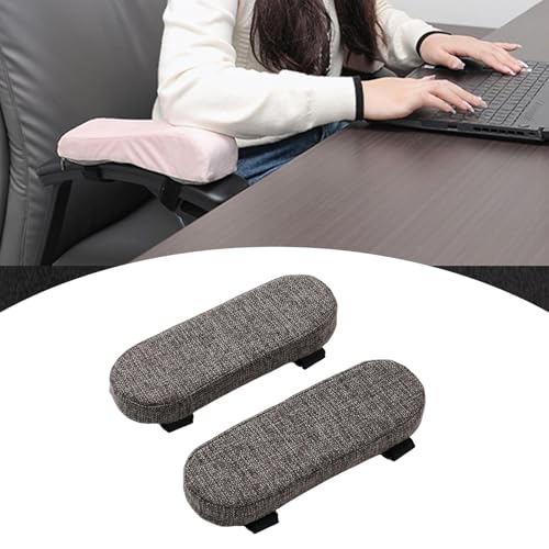 Office Chair Armrest Pad Elbow Cushion Thick Removable Cover Desk Chair Armrest Cushion Arm Padding for Recliners Sofa Home, Dark Gray - color: Dark Gray